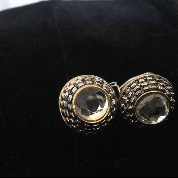 Vintage Necklace with Matching Earrings Silver/Gold/Crystal - Picture 7 of 8